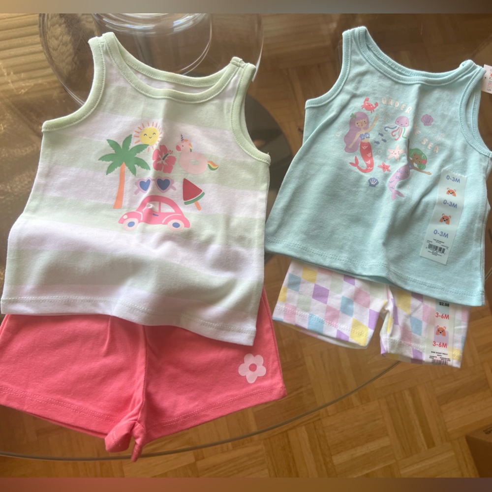 Kids Colorful Tank Top Set